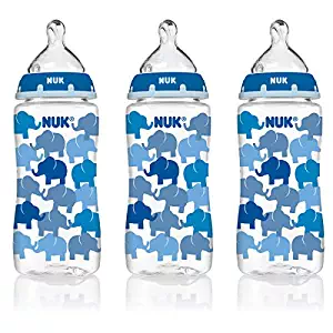 NUK Baby Bottle with Perfect Fit Medium-Flow Nipple, 10oz 3pk