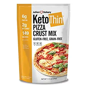 Julian Bakery Keto Thin Pizza Crust Mix | Gluten-Free | Grain-Free | Low Carb | Makes One 14" or Two 10" Pizzas | Single Pack