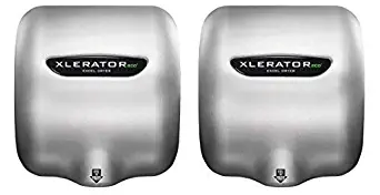 Excel Dryer XLERATOReco XL-SB-ECO 1.1N High Speed Commercial Hand Dryer, Brushed Stainless Cover, Automatic Sensor, Surface Mount, Noise Reduction Nozzle, LEED Credit, No Heat 4.5 Amps 110/120V (2 PK)