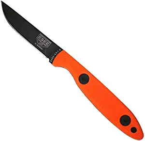 ESEE Knives, Camp-Lore, Cody Rowen 2.5, Black Oxide Drop Point, Orange G10 Handle