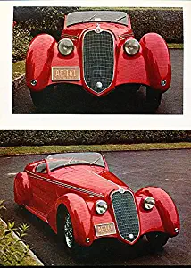 1939 ALFA-ROMEO 8C 2900B TOURING SUPERLEGGERA CABRIOLET COLOR PHOTOS - CLIPPING FROM ROAD & TRACK MAGAZINE - EXCELLENT !!