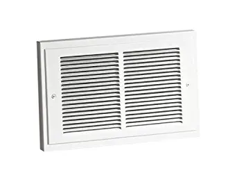 Broan-NuTone 124 Wall Heater with Downflow Louvers, Supplemental Heater for Bathroom and Home, White Grille, 120 VAC, 750/1500 Watt