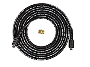 Heavy Duty 1/4" x 20' Pressure Washer Extension Hose for Sun Joe SPX Series | 3200 PSI | Steel Wire Braided | M22-15 Connections | Kink Resistant