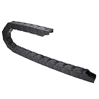 R55 25 mm x 25 mm Plastic Cable Wire Carrier Black 1M Drag Chain for CNC