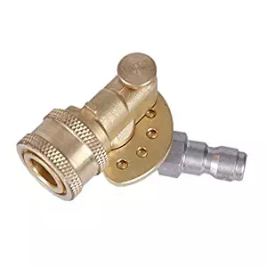 Tools Pro Quick Connecting Pivoting Coupler 120 Degree with 5 Angles and Safety Lock for Pressure Washer Spray Nozzle, Cleaning Hard to Reach Area Max 5000 PSI 1/4 Inch Plug