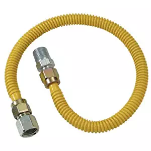 BRASS CRAFT CSSD54-60 ProCoat Stainless Steel Straight Gas Connector with Fittings, 1/2" x 60" L