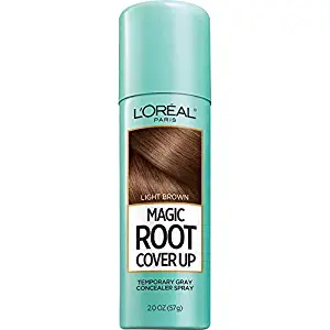 L'Oreal Paris Magic Root Cover Up Gray Concealer Spray Light Brown 2 oz.(Packaging May Vary)