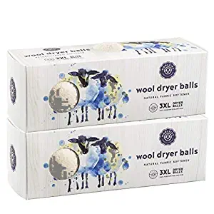 Woolzies- Wool Dryer Balls, Natural Fabric Softener, 2 Pack