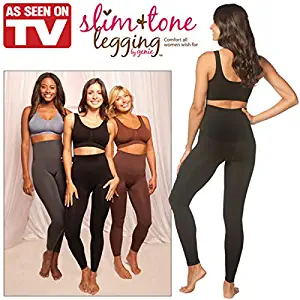 Slim-Tone Leggings;BLACK;Large