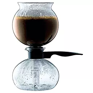 Bodum PEBO Coffee Maker, Vacuum Coffee Maker, Siphon Coffee Brewer,Slow Brew, Bold Flavor, Made in Europe, Black, 8 cup, 1 liter, 34 Ounces