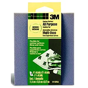 3M Contour Surface Sanding Sponge, 4.5-Inch by 5.5-Inch by .1875-Inch