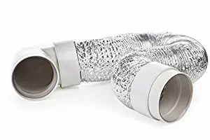 Ziggurat Dryer Duct Connector with Dryer Hose | STV-M Version 2 | Laundry Dryer Snap to Vent Master Connector Kit