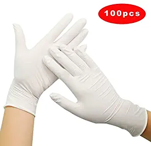 Disposable Rubber Gloves for Kitchen Cooking,Cleaning,Safety Food Prep,Heathcare,Garden,Medical, Universal for Left and Right Hand,Powder and Latex Free,100 Pack(50 pairs) (Extra Large)