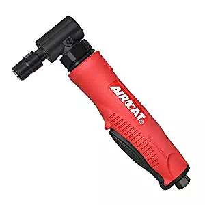 AIRCAT 6265 1 hp Composite Angle Die Grinder comes with a 2" & 3" Back-up Pads, Small, Red & Black