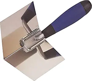 Edward Tools Drywall Corner Tool - Flexes for perfect 90 degree corner when mudding drywall - High grade stainless steel sheetrock corner trowel - Ergonomic grip