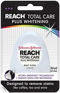 REACH Total Care Plus Whitening Floss, Mint, (Pack of 6)