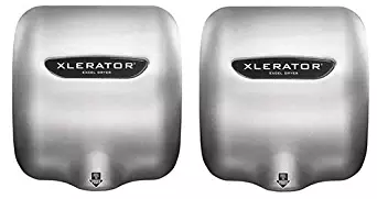 Excel Dryer XLERATOR XL-SB 1.1N High Speed Commercial Hand Dryer, Brushed Stainless Cover, Automatic Sensor, Surface Mounted, Noise Reduction Nozzle, LEED Credits 12.2 Amps 110/120V (2 Pack)