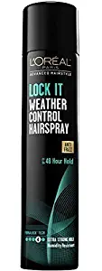 L'Oreal Paris Advanced Hairstyle - Lock It - Weather Control Hairspray - Anti-Frizz - Up To 48 Hour Hold - Extra Strong Hold (4) - Net Wt. 8.25 OZ (234 g) Each - Pack of 3 by L'Oreal Paris