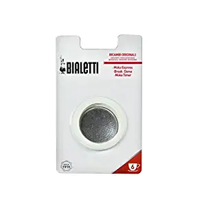 Bialetti 06601 Moka Express 6 Cup Replacement Filter and 3 Gaskets , White