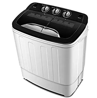 Portable Washing Machine TG23 - Twin Tub Washer Machine with Wash and Spin Cycle Compartments by ThinkGizmos (Trademark Protected)