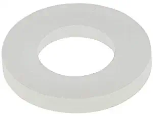 1/4" x 1/2" OD Nylon Flat Washer, (100 Pack), 0.062" Thickness - Choose Size, by Bolt Dropper