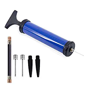 TONUNI Portable Air Pump,Ball Pump Inflator Kit with Needle,Nozzle, Extension Hose for Soccer Basketball Football Volleyball Water Polo Rugby Exercise Sports Ball Balloon Swim Inflatables(Blue)