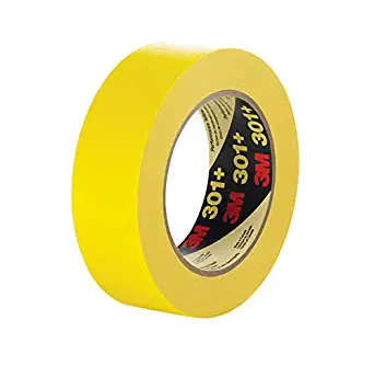 3M 301+12 301+ Yellow Masking or Painter's Tape, 12 mm Width