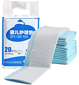 Baby Disposable Changing Pads,Baby Waterproof Breathable Disposable Diaper Care Incontinence Protector,Bed Pads,Underpads for Adult Child Baby and Pets(18Lx13W,20Pads)