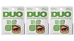 Duo Brush-On Striplash Adhesive White/Clear 0.18 Ounce (5.3ml) (3 Pack)