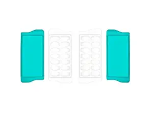 OXO Tot 2-Piece Baby Food Freezer Tray With Protective Cover, Teal