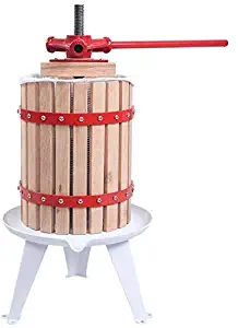Useful. It's Solid Wood Basket Fruit, Cider and Wine Press Old Fashioned Cast Iron
