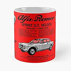 Alfa Romeo Gtv Sprint Gt Veloce Classic Mug - Funny Gift Coffee Tea Cup White 11 Oz Otisioope