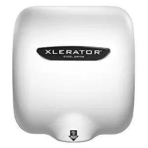 EXCEL DRYER, XL-BW-1.1N-110-120V 12.5 Amps 120V White Thermoset (Bmc) Xlerator Hand Dryer 12.68" x 11.75" x 6.68"
