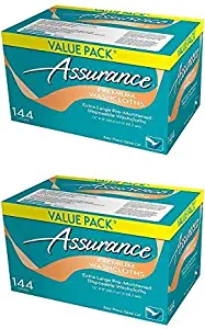 Assurance Premium Washcloths Value Pack 144 Count Carton (2-Carton Multipack 288 Washcloths Total) by Assurance