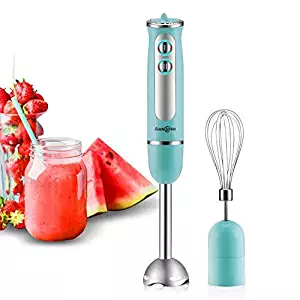 Auxcuiso Stick Immersion Hand Blender Powerful 500 Watts 8 Speeds 2 in 1 Whisk Attachment Included|Emersion Blender|Mixer