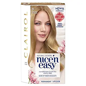 Clairol Nice'n Easy Permanent Hair Color, 8 Medium Blonde, Pack of 1