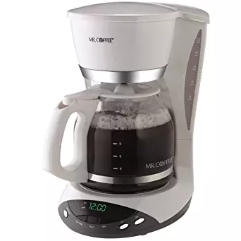 Mr. Coffee Simple Brew 12-Cup Programmable Coffee Maker, White