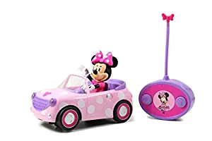 Jada Toys Disney Junior Minnie Mouse Roadster RC Car with Polka Dots, 27 MHz