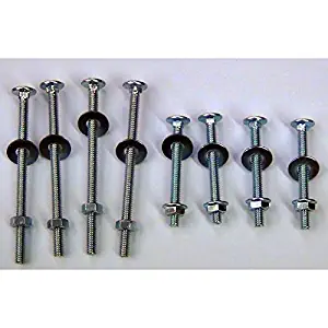 Universal Headboard or Footboard Hardware Nuts and Bolts 4 inches and 2 1/2" Long