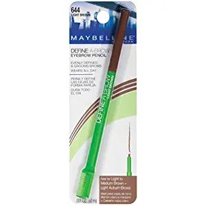 Maybelline Define-A-Brow Eyebrow Pencil, Light Brown [644] 0.001 oz (Pack of 6)