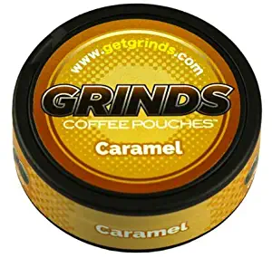 Grinds Coffee Pouches - 6 Cans - Caramel - Tobacco Free Healthy Alternative