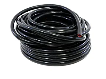HPS 5/16" ID Black high temp reinforced silicone heater hose 10 feet roll, Max Working Pressure 85 psi, Max Temperature Rating: 350F, Bend Radius: 1-1/4"