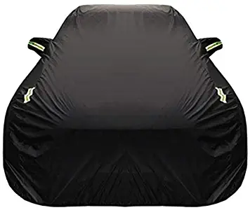 Compatible with Alfa Romeo Giulia Quadrifoglio Car Cover Outdoor Sun Protecting Cover Waterproof Windproof Cover Lining Absorbent Cotton High Flame Retardant Performance Car Tarpaulin
