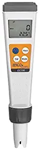 JENCO Vision Plus Series EC330 Premium Waterproof Conductivity TDS & Temp Pocket Tester, Replaceable Probe, ± 1 Accuracy, ±1100 Range. Perfect for Hydroponic Growers, Pools & Spas, and Aquariums