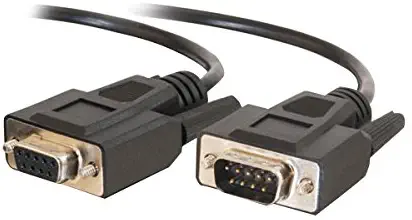 C2G 52034 DB9 M/F Serial RS232 Extension Cable, Black (50 Feet, 15.24 Meters)
