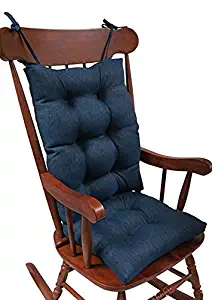 The Gripper Non-Slip Omega Jumbo Rocking Chair Cushions, Indigo