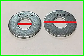 3/4" x 1-3/4" OD Flat Washers (30 pcs)- 18-8 (304) Stainless Steel by Dolos