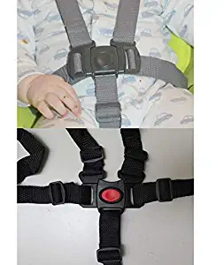 Black 5 Point Harness Buckle Clip Replacement Part for Graco DuetSoothe Swing Rocker Bouncer Seat Safety for Babies, Toddlers, Kids, Children (Straps w/Buckle)