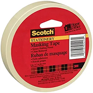 Scotch(R) Home and Office Masking Tape, 3/4-Inch x 54.6 YardsTan (3436)