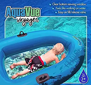 Sieco Design AQUAVUE Voyager, Clear Bottom Inflatable Raft, for Kids and Adults